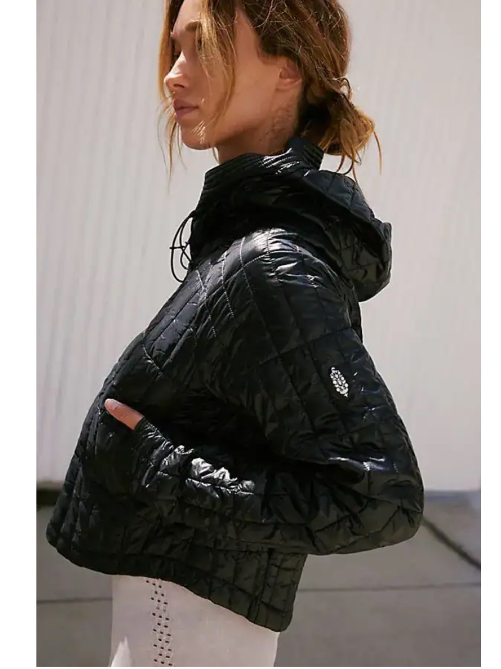 Free People Movement Light As A Feather Packable Puffer Jacket Black Large